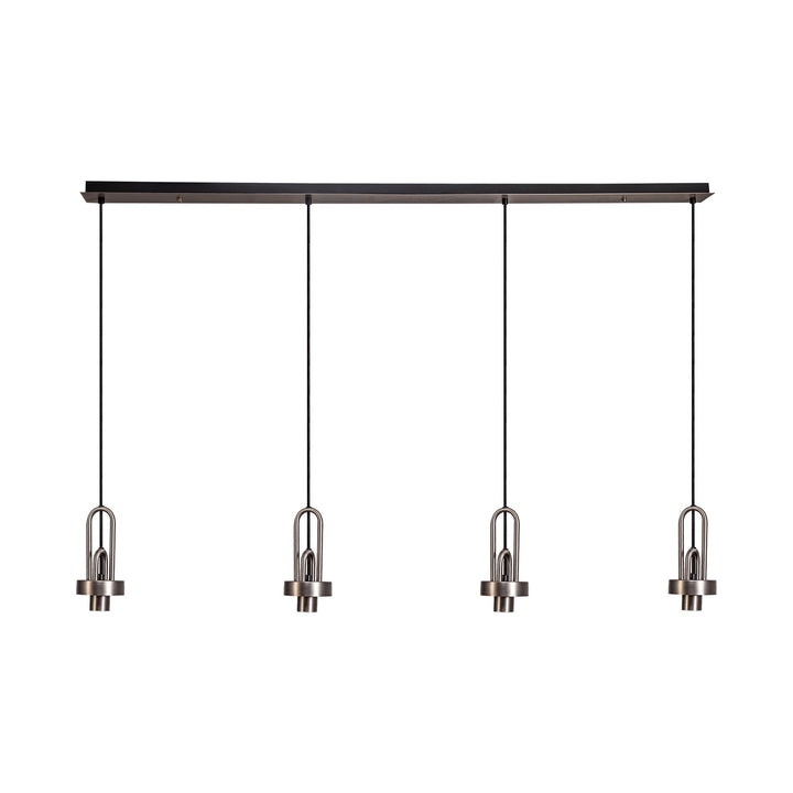 Nelson Lighting NL84439 Acme Linear Suspension Kit Antique Silver/Matt Black