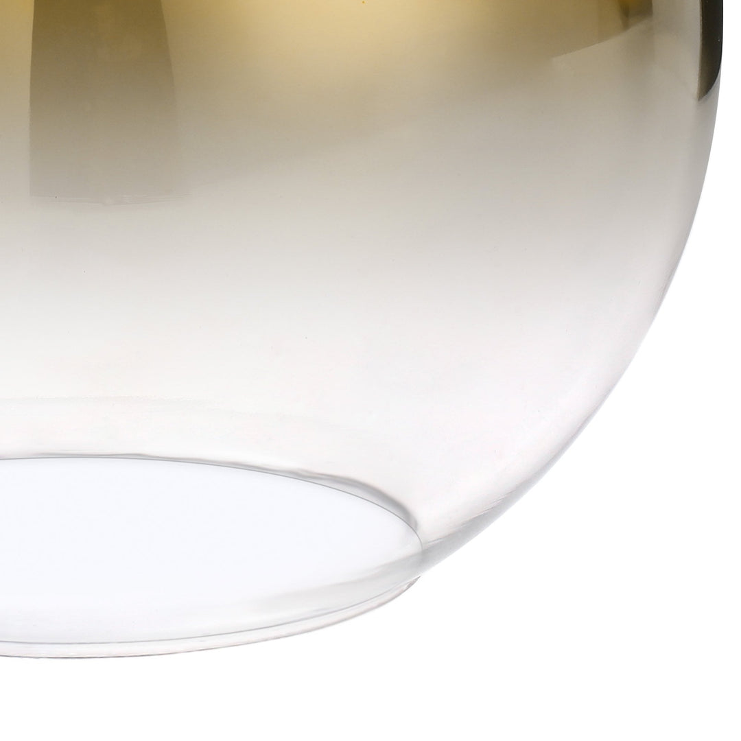 Nelson Lighting NL86949 Amsterdam Shade Brass Gold Clear