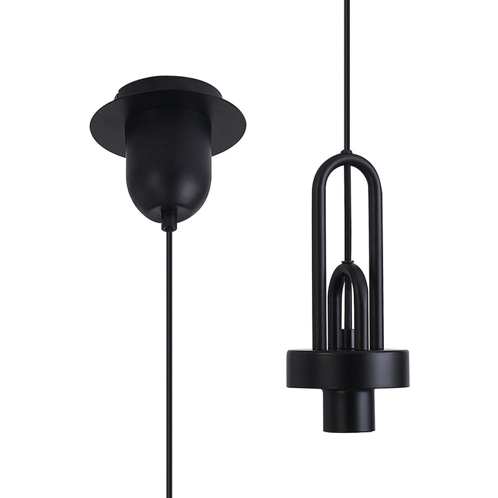 Nelson Lighting NL87729 Amsterdam Suspension Kit Matt Black