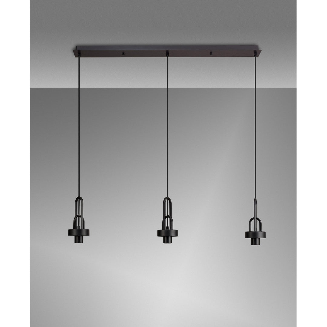 Nelson Lighting NL87739 Amsterdam Linear Suspension Kit Matt Black