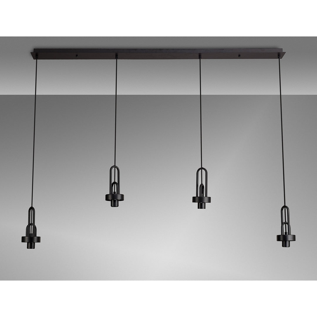 Nelson Lighting NL87749 Amsterdam Linear Suspension Kit Matt Black