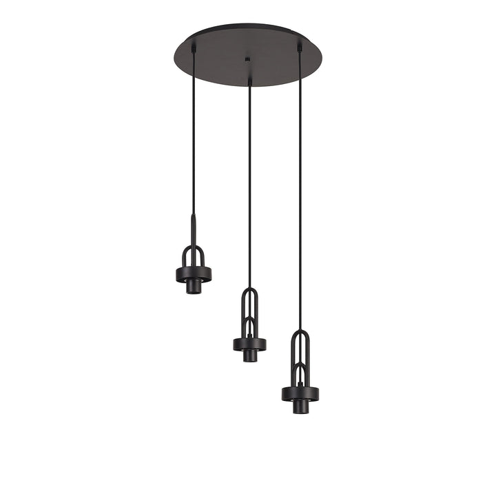 Nelson Lighting NL87919 Amsterdam 2m Round Suspension Kit Matt Black