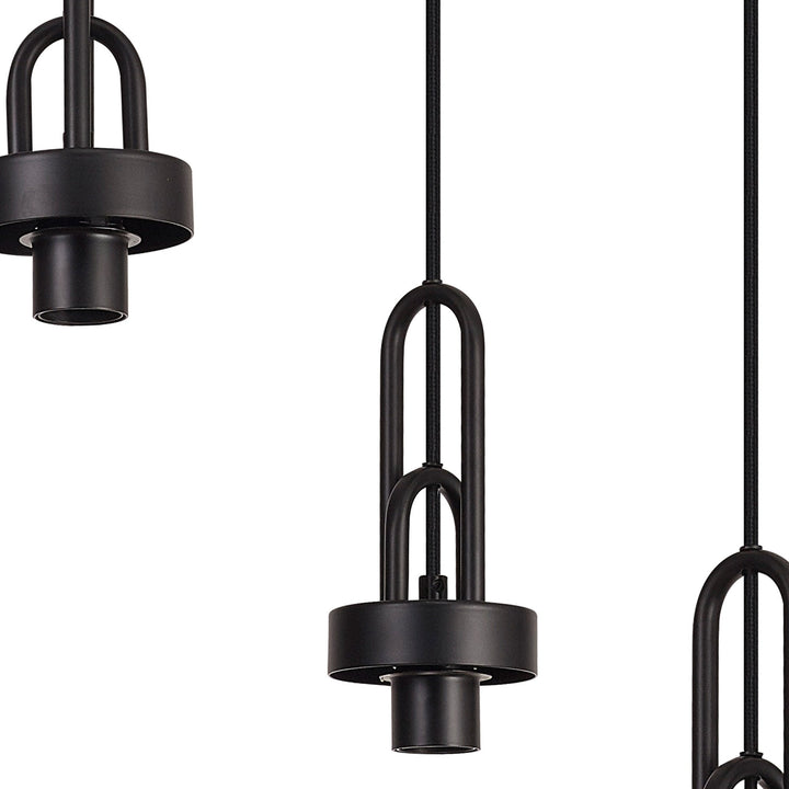 Nelson Lighting NL87919 Amsterdam 2m Round Suspension Kit Matt Black