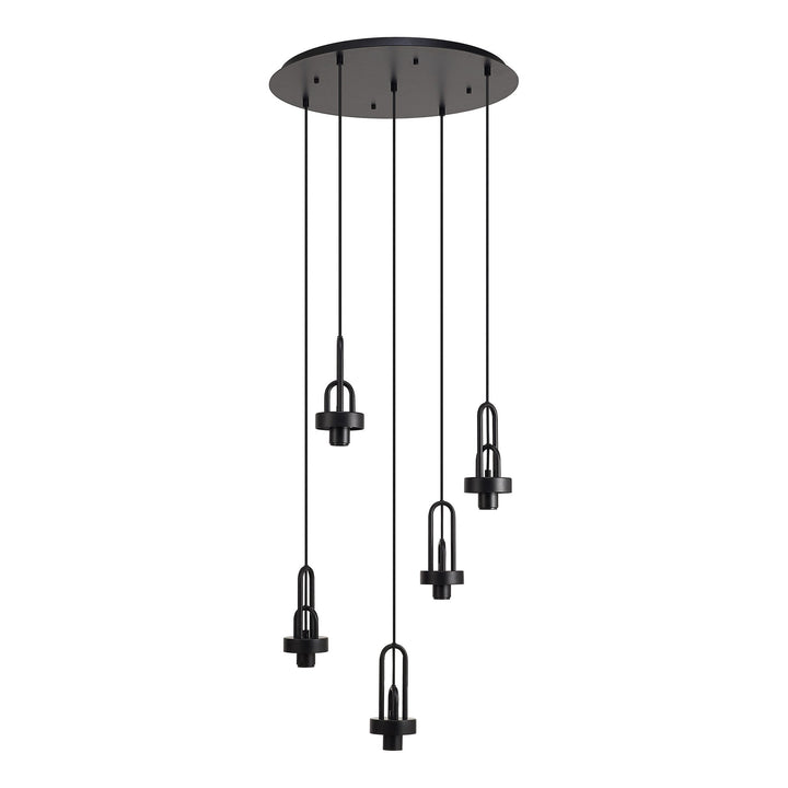 Nelson Lighting NL87989 Amsterdam 2.5m Round Suspension Kit Matt Black