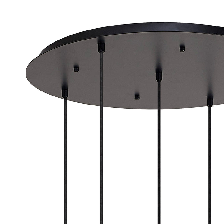 Nelson Lighting NL87989 Amsterdam 2.5m Round Suspension Kit Matt Black