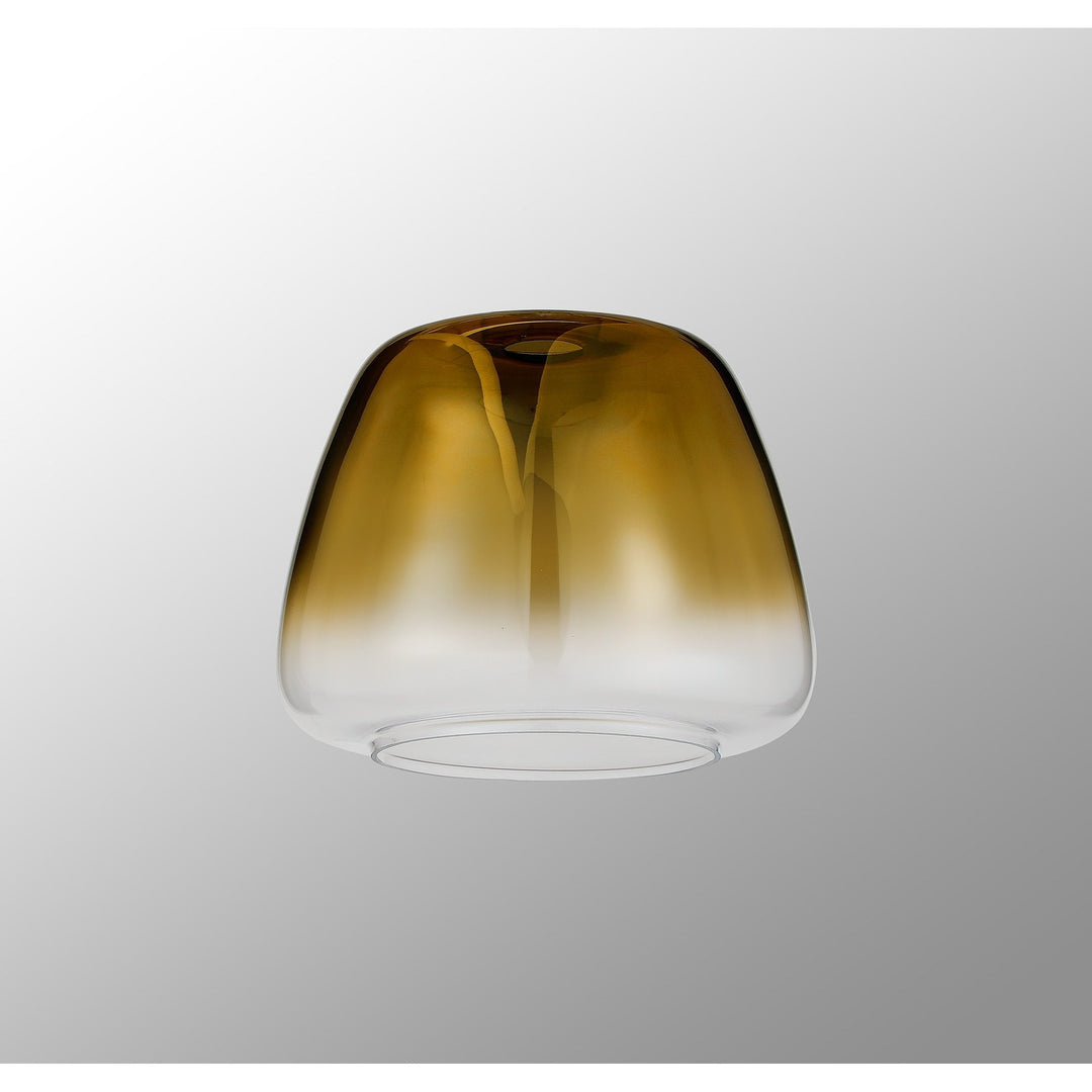 Nelson Lighting NL9989/GDF9 Amsterdam Shade Brass Gold Clear