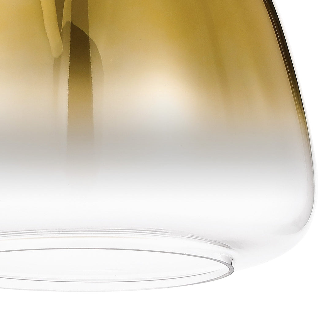 Nelson Lighting NL9989/GDF9 Amsterdam Shade Brass Gold Clear