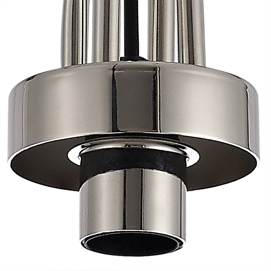 Nelson Lighting NLK05229 Amsterdam 1 Light Pendant Polished Nickel Matt Black