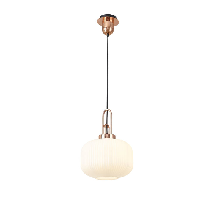 Nelson Lighting NLK05269 Amsterdam 1 Light Pendant Copper Matt Black