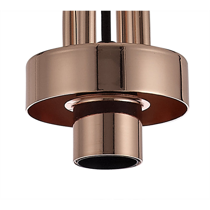 Nelson Lighting NLK05269 Amsterdam 1 Light Pendant Copper Matt Black