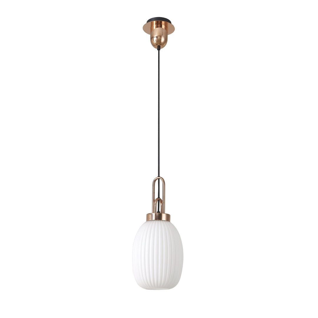 Nelson Lighting NLK05379 Amsterdam 1 Light Pendant Copper Matt Black