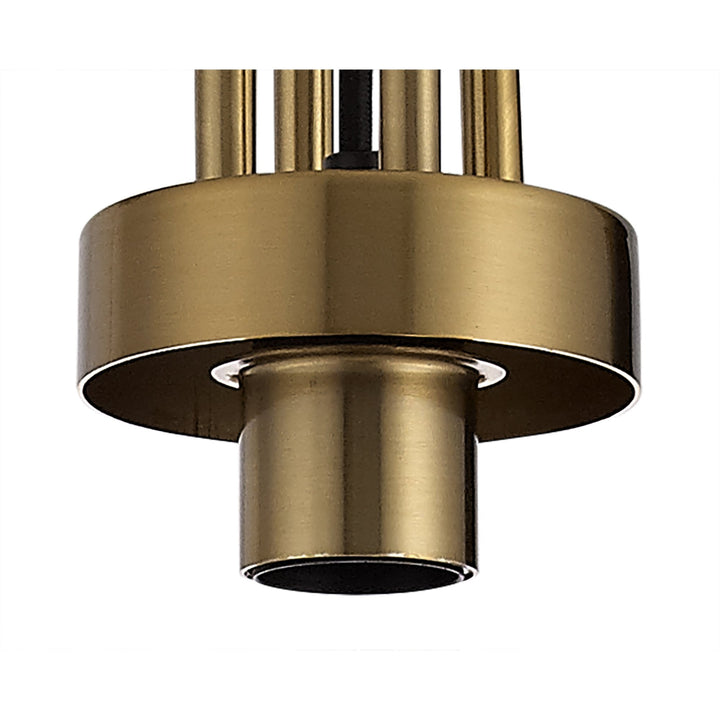 Nelson Lighting NLK05389 Amsterdam 1 Light Pendant Brass Gold Matt Black