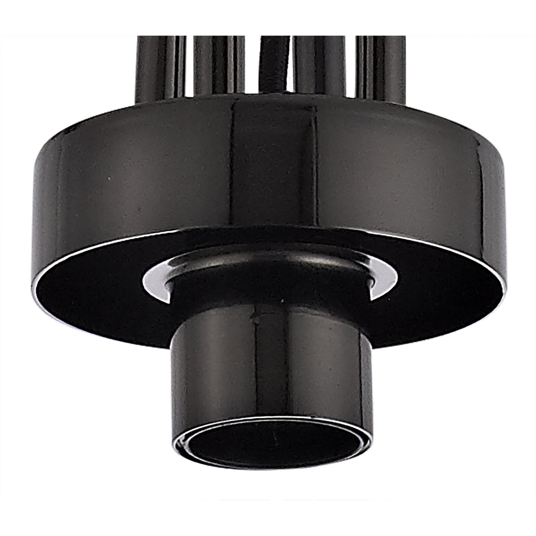 Nelson Lighting NLK05499 Amsterdam 1 Light Pendant Black Chrome Matt Black