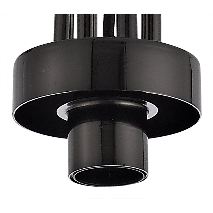 Nelson Lighting NLK05539 Amsterdam 1 Light Pendant Black Chrome Matt Black