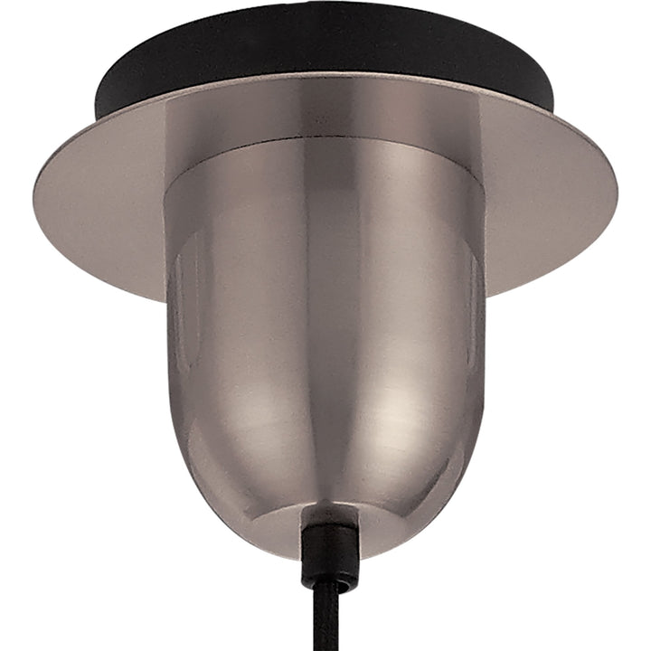 Nelson Lighting NLK05759 Amsterdam 1 Light Pendant Aged Pewter Matt Black