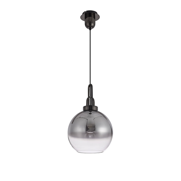 Nelson Lighting NLK05829 Acme 3 Light Linear Pendant Polished Nickel Matt Black