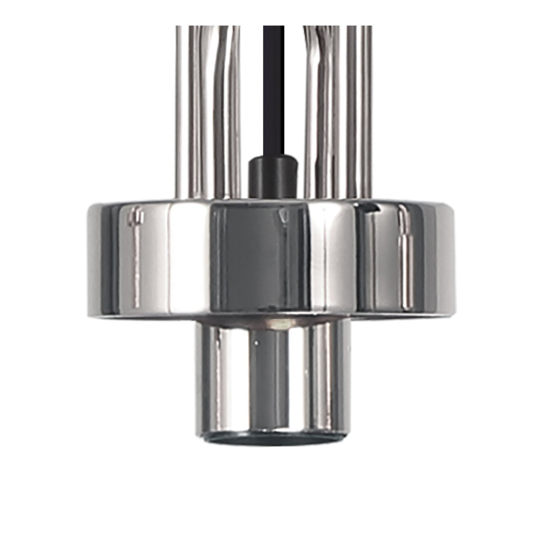 Nelson Lighting NLK05849 Acme 3 Light Linear Pendant Polished Nickel Matt Black