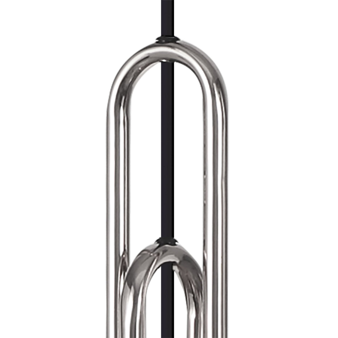 Nelson Lighting NLK05859 Acme 3 Light Linear Pendant Polished Nickel Matt Black