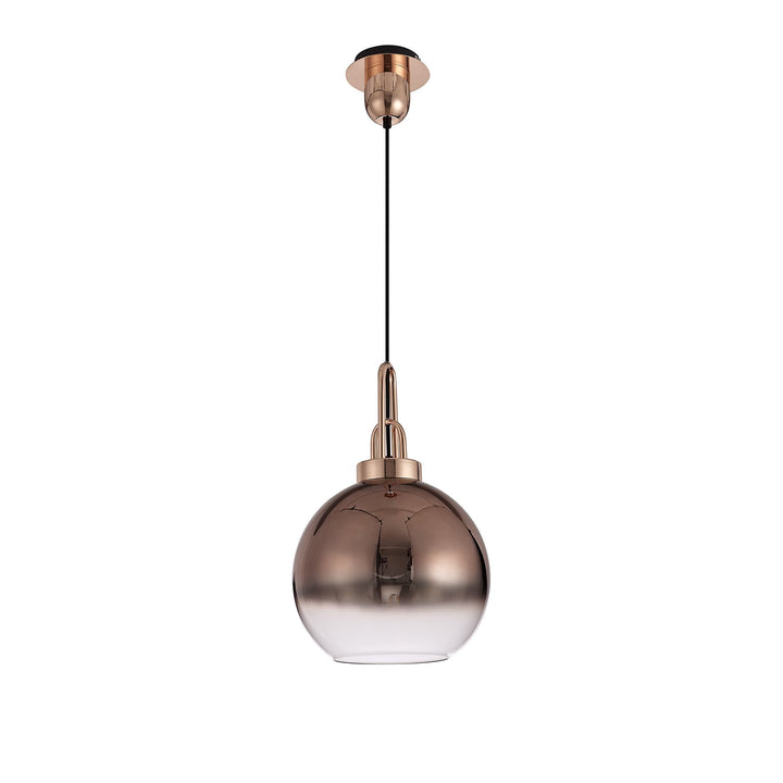 Nelson Lighting NLK05959 Amsterdam 3 Light Linear Pendant Copper Matt Black