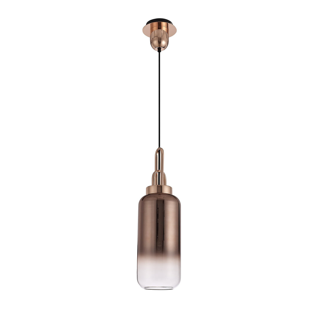 Nelson Lighting NLK05969 Amsterdam 3 Light Linear Pendant Copper Matt Black