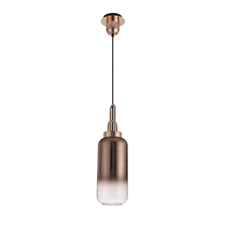 Nelson Lighting NLK05969 Amsterdam 3 Light Linear Pendant Copper Matt Black