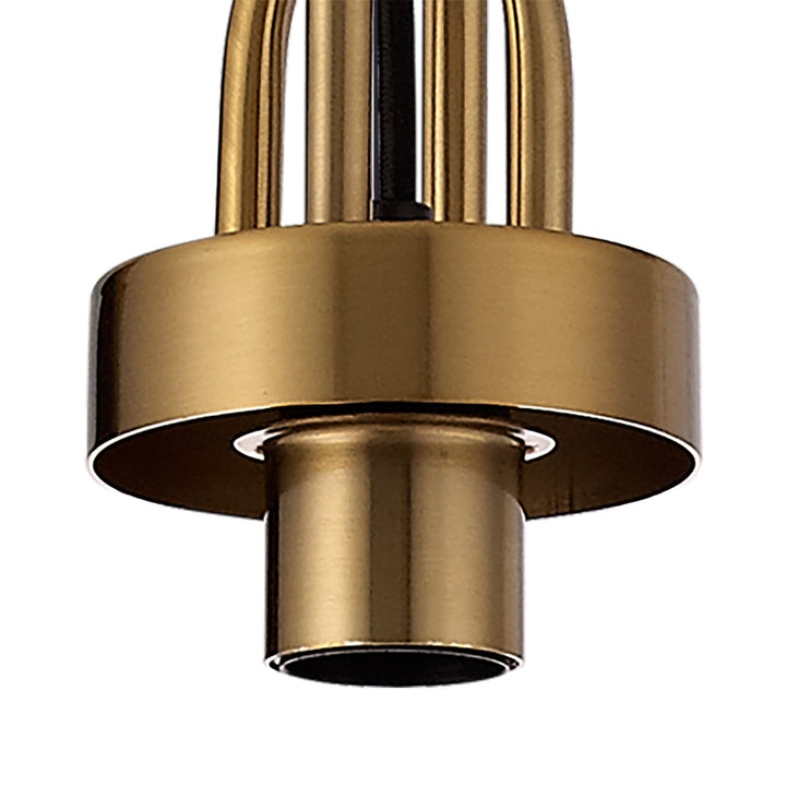 Nelson Lighting NLK06089 Acme 3 Light Linear Pendant Brass Gold Matt Black