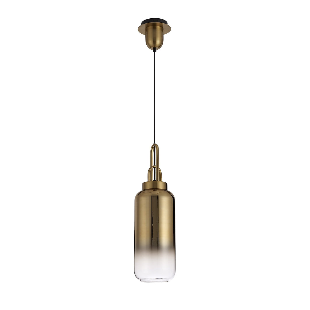 Nelson Lighting NLK06099 Acme 3 Light Linear Pendant Brass Gold Matt Black