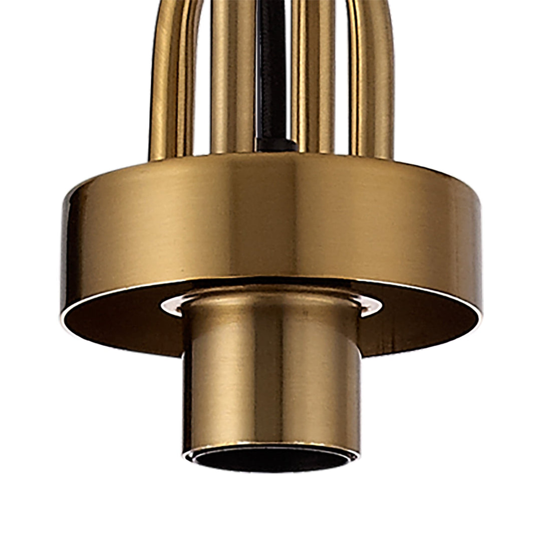 Nelson Lighting NLK06139 Acme 3 Light Linear Pendant Brass Gold Matt Black