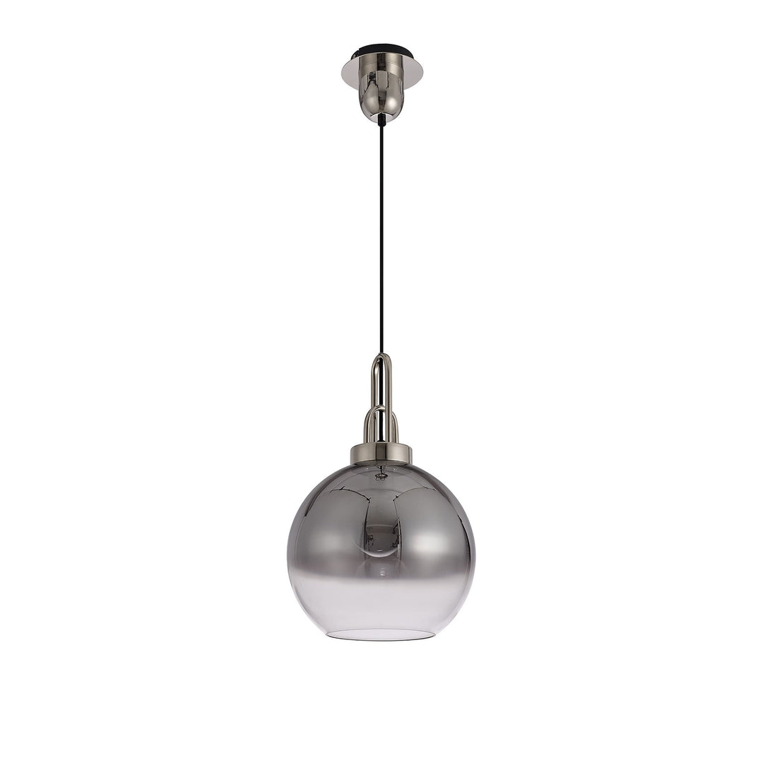 Nelson Lighting NLK06259 Acme 4 Light Linear Pendant Polished Nickel Matt Black