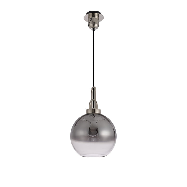 Nelson Lighting NLK06319 Acme 4 Light Linear Pendant Black Chrome Matt Black