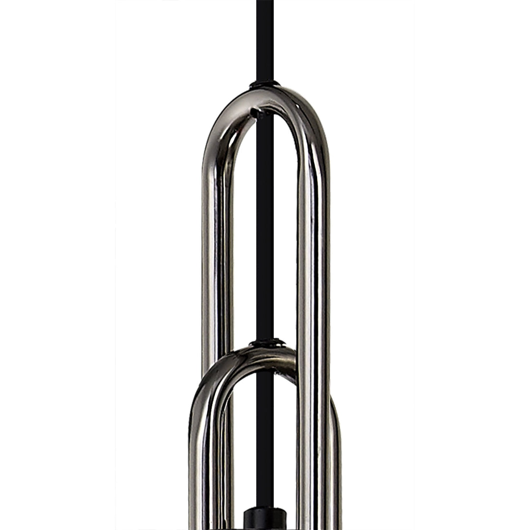 Nelson Lighting NLK06319 Acme 4 Light Linear Pendant Black Chrome Matt Black