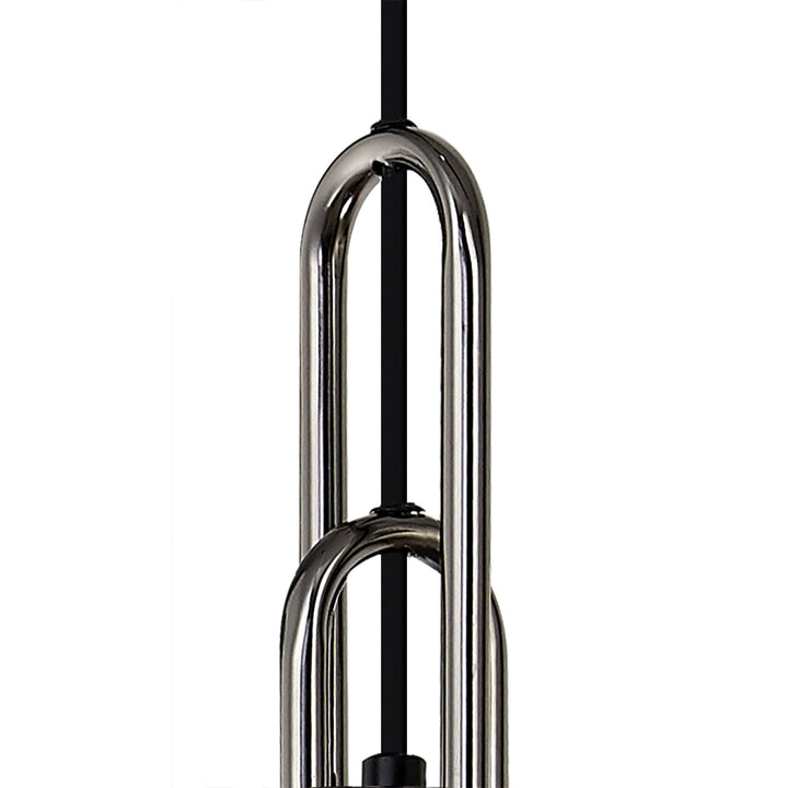 Nelson Lighting NLK06329 Acme 4 Light Linear Pendant Black Chrome Matt Black