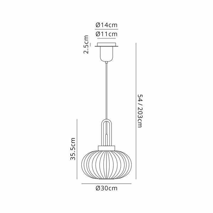 Nelson Lighting NLK15499 Amsterdam 1 Light Pendant Black Chrome Matt Black