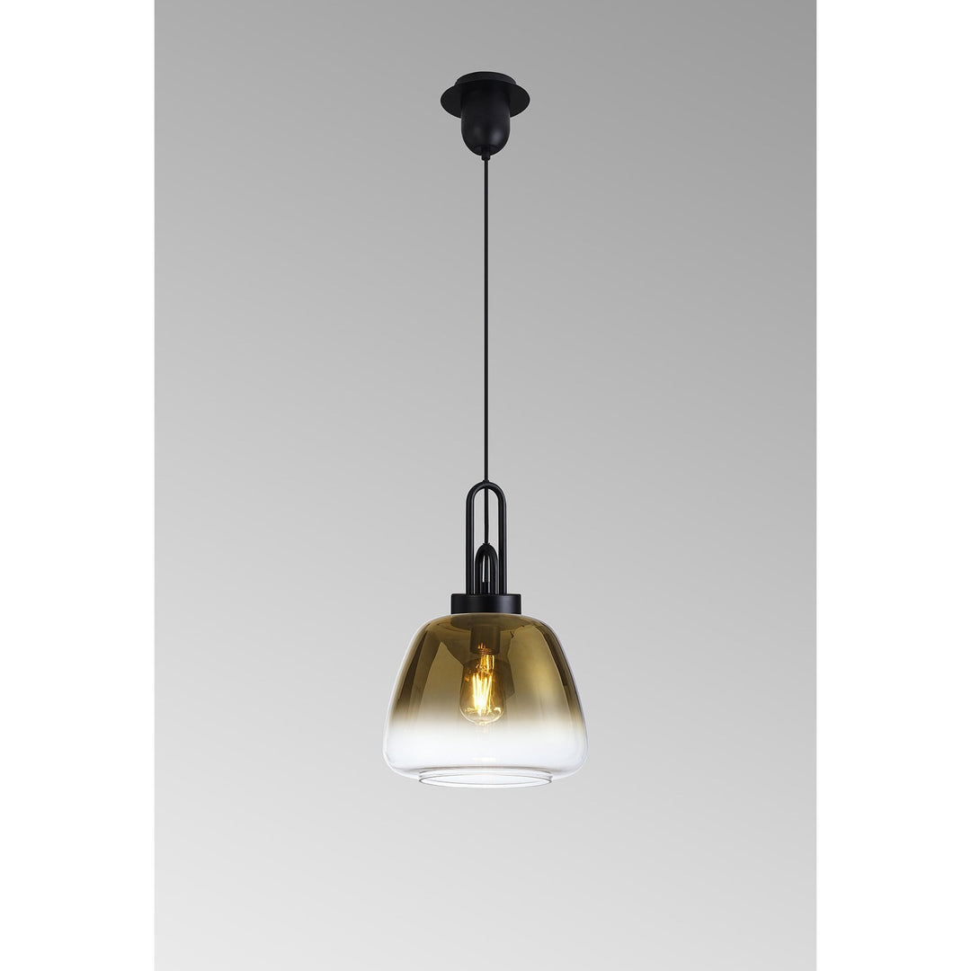 Nelson Lighting NLK15509 Acme 1 Light Pendant Matt Black Matt Black