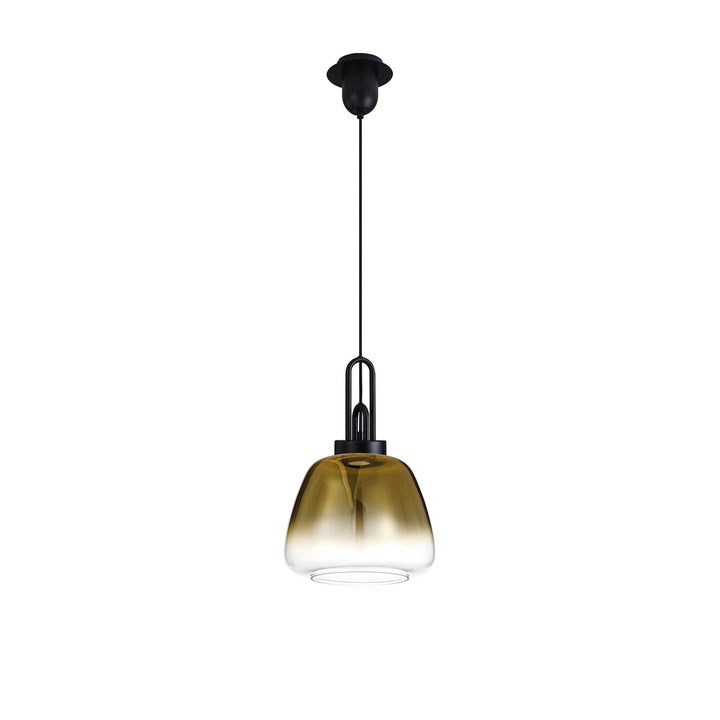 Nelson Lighting NLK15509 Acme 1 Light Pendant Matt Black Matt Black