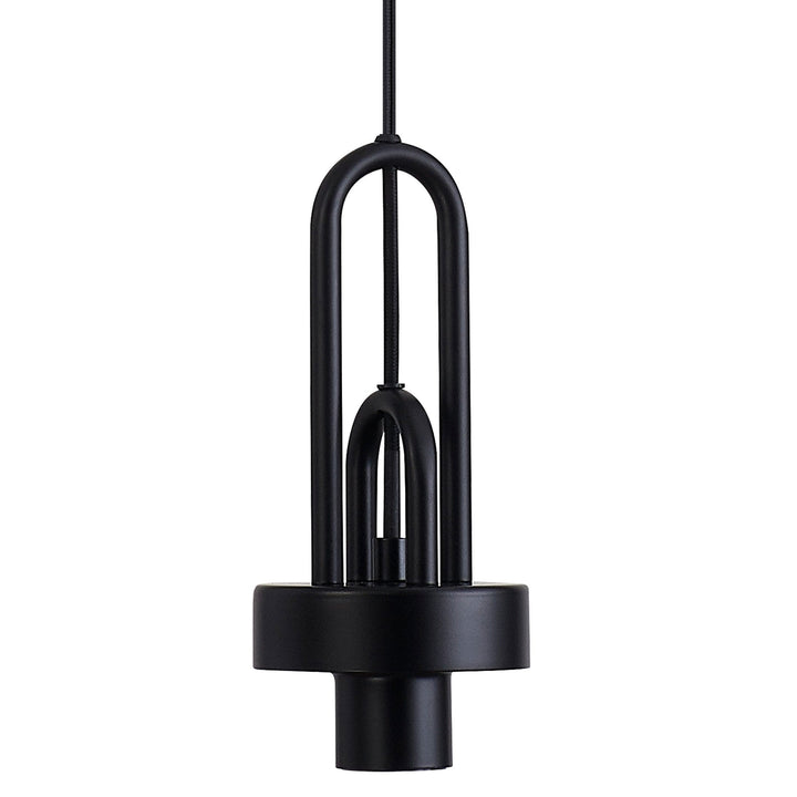 Nelson Lighting NLK15509 Acme 1 Light Pendant Matt Black Matt Black