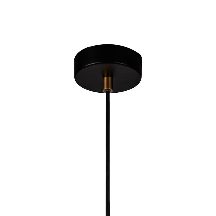 Nelson Lighting NL71239 Adner 1 Light Pendant Black Painted Gold