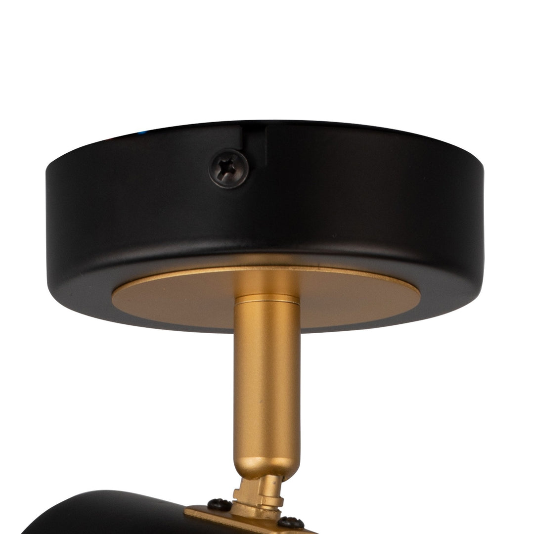 Nelson Lighting NL99539 Adner 1 Light Spotlight Black Painted Gold