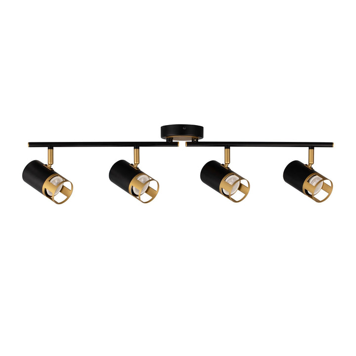 Nelson Lighting NL99579 Adner 4 Light Linear Bar Spotlight Black Painted Gold