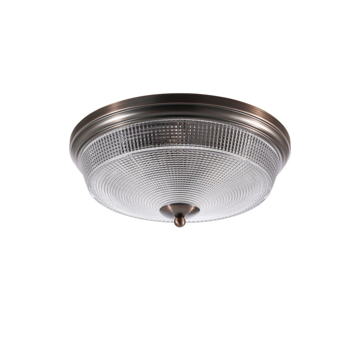 Nelson Lighting NL93799 Albay 2 Light Bathroom Flush Ceiling Light Bronze