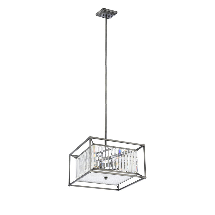 Nelson Lighting NL9966PE9 Alec 4 Light Pendant/Ceiling Light Pewter