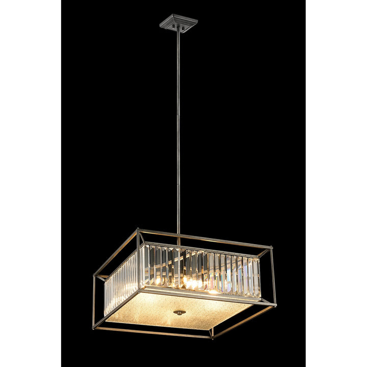 Nelson Lighting NL9967PE9 Alec 6 Light Pendant/Ceiling Light Pewter