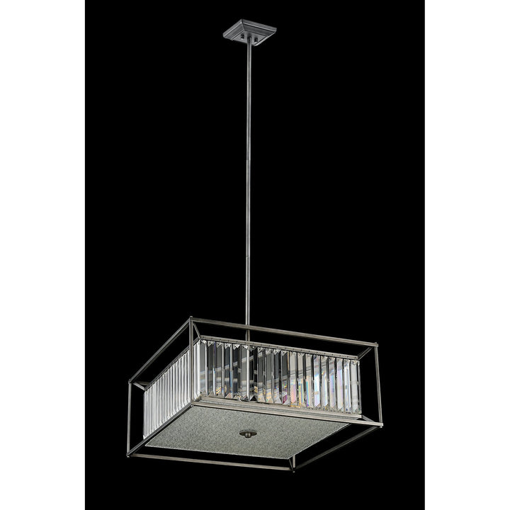 Nelson Lighting NL9967PE9 Alec 6 Light Pendant/Ceiling Light Pewter