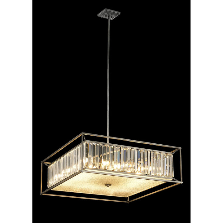 Nelson Lighting NL9968PE9 Alec 12 Light Pendant/Ceiling Light Pewter