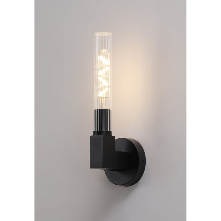 Nelson Lighting NL87029 Alissa 1 Light Bathroom Wall Light Satin Black