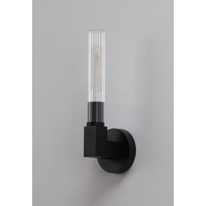 Nelson Lighting NL87029 Alissa 1 Light Bathroom Wall Light Satin Black