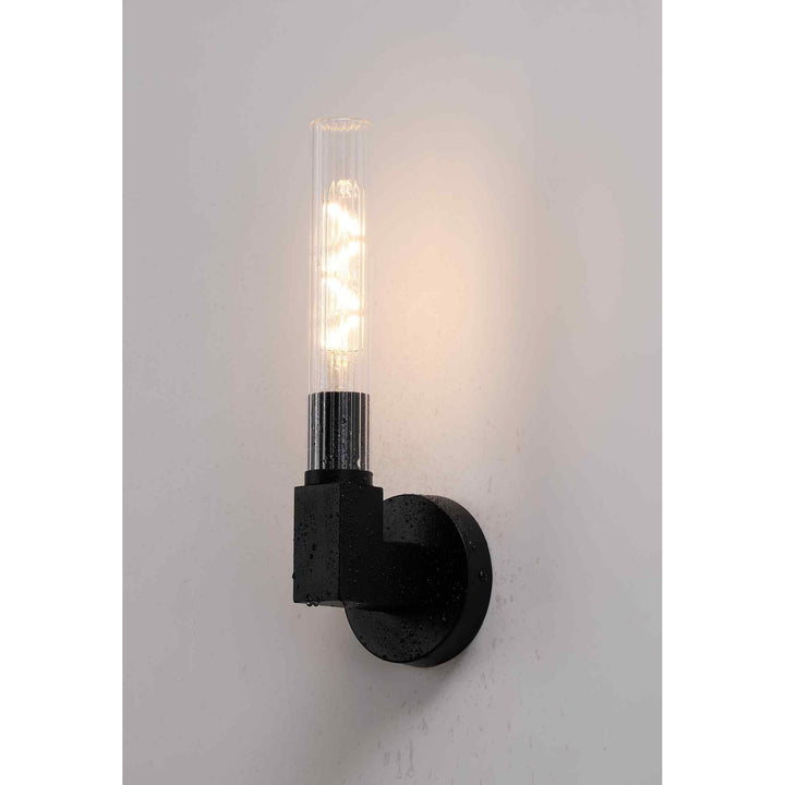 Nelson Lighting NL87029 Alissa 1 Light Bathroom Wall Light Satin Black