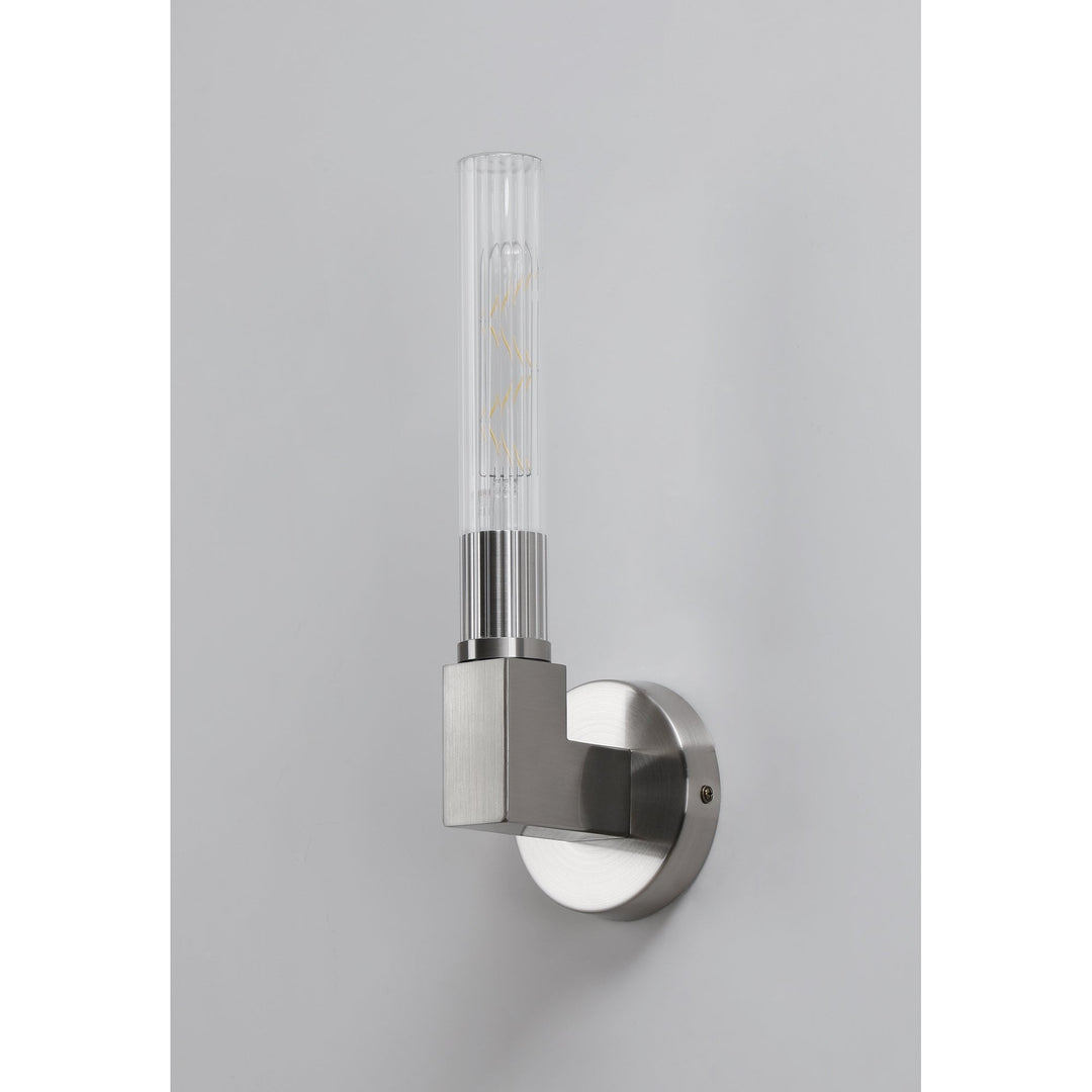 Nelson Lighting NL87059 Alissa 1 Light Bathroom Wall Light Satin Nickel