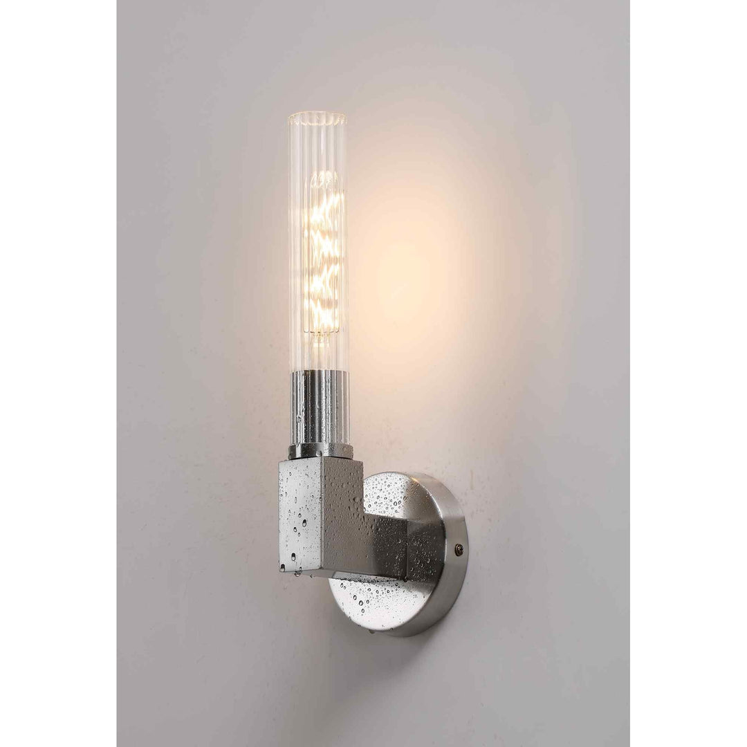 Nelson Lighting NL87059 Alissa 1 Light Bathroom Wall Light Satin Nickel