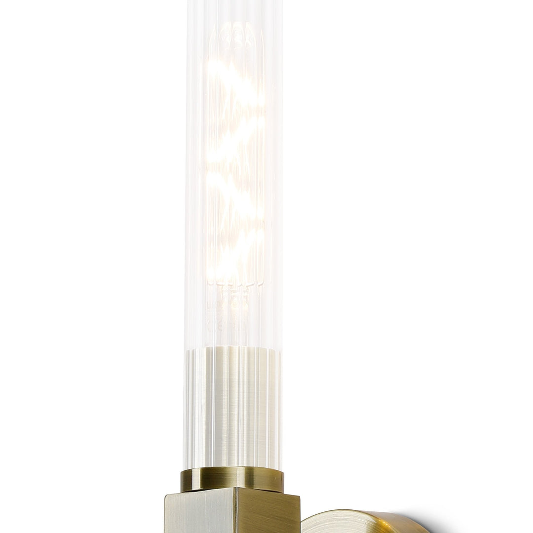 Nelson Lighting NL87089 Alissa 1 Light Bathroom Wall Light Antique Brass